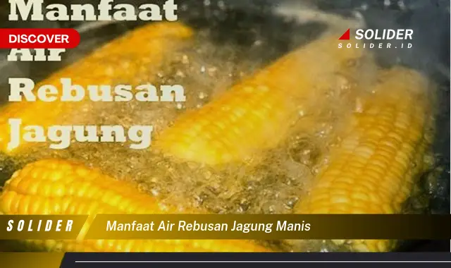 Temukan Manfaat Air Rebusan Jagung Manis Yang Jarang Diketahui Solider