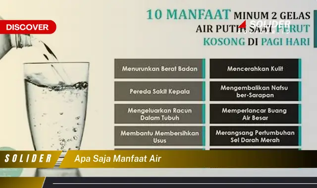 apa saja manfaat air