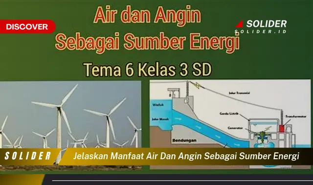 jelaskan manfaat air dan angin sebagai sumber energi