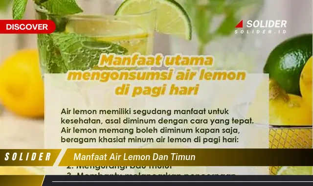 manfaat air lemon dan timun