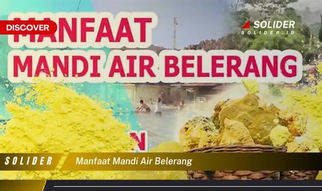 manfaat mandi air belerang