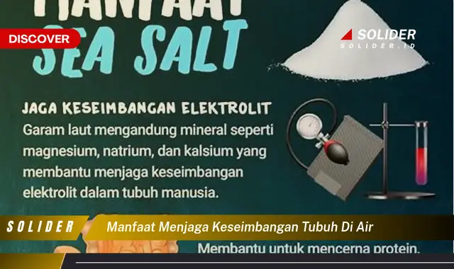 manfaat menjaga keseimbangan tubuh di air