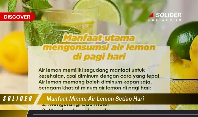 manfaat minum air lemon setiap hari