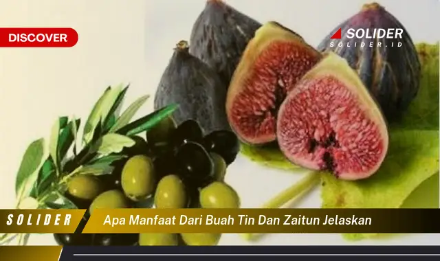 apa manfaat dari buah tin dan zaitun jelaskan