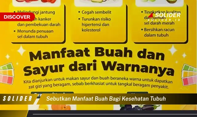 sebutkan manfaat buah bagi kesehatan tubuh