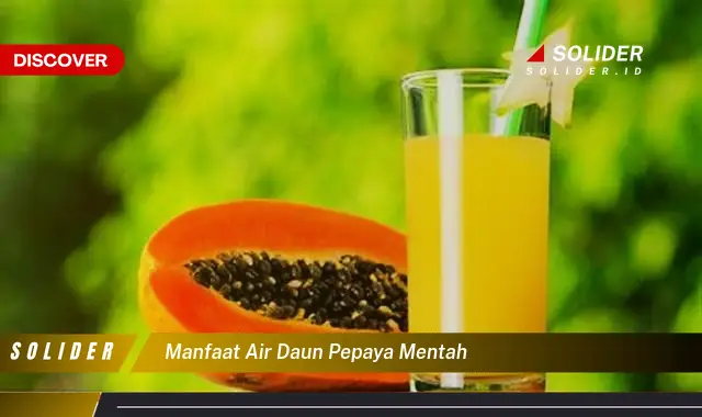 manfaat air daun pepaya mentah