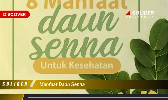 manfaat daun senna