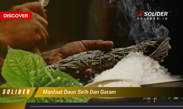 manfaat daun sirih dan garam