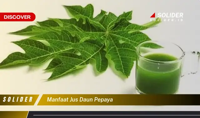 manfaat jus daun pepaya