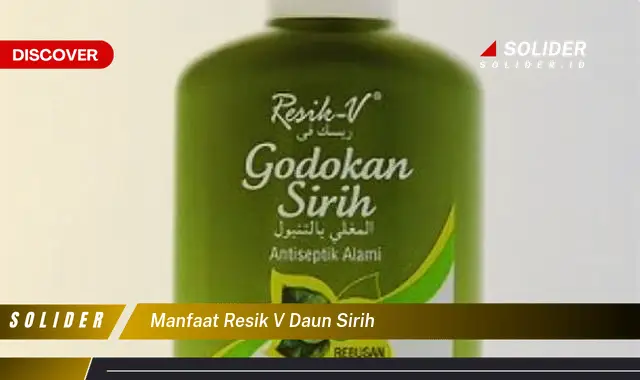 manfaat resik v daun sirih