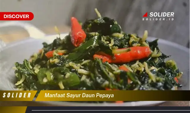 manfaat sayur daun pepaya