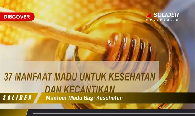 manfaat madu bagi kesehatan