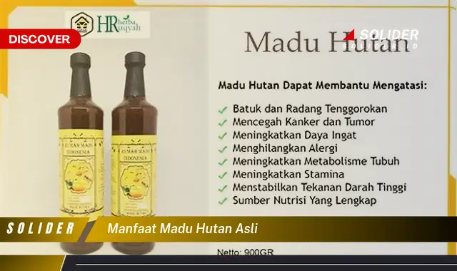 manfaat madu hutan asli