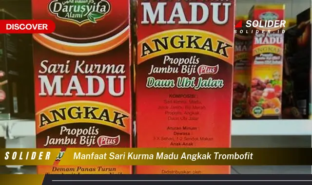 manfaat sari kurma madu angkak trombofit