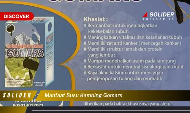 manfaat susu kambing gomars