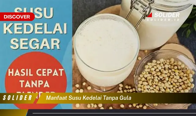 manfaat susu kedelai tanpa gula