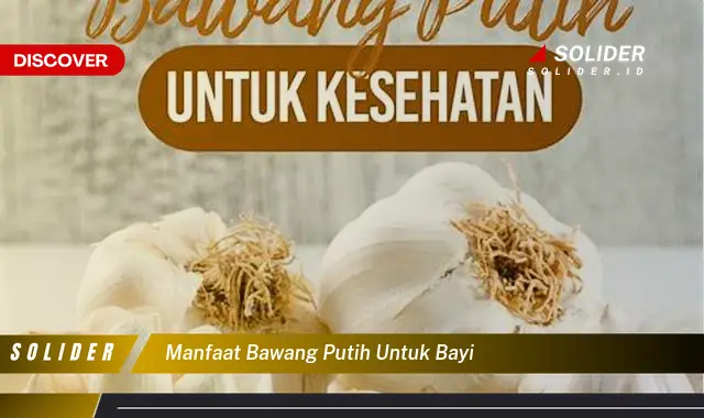 manfaat bawang putih untuk bayi