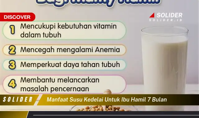 manfaat susu kedelai untuk ibu hamil 7 bulan