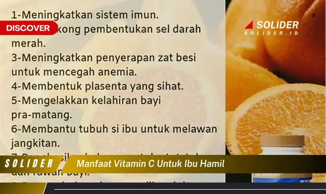 manfaat vitamin c untuk ibu hamil