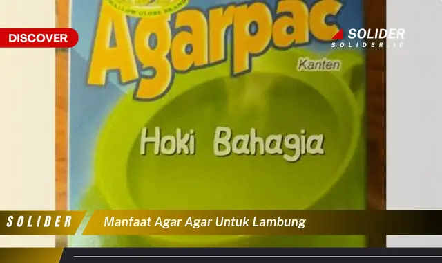 manfaat agar agar untuk lambung