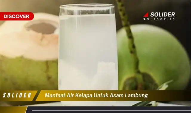 manfaat air kelapa untuk asam lambung