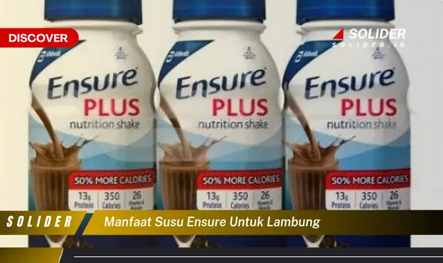 manfaat susu ensure untuk lambung