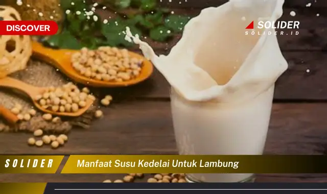 manfaat susu kedelai untuk lambung