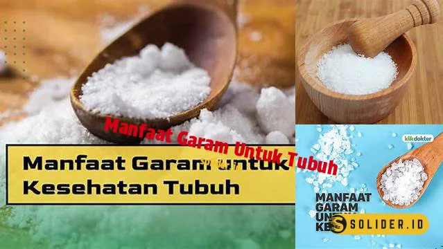 manfaat garam untuk tubuh