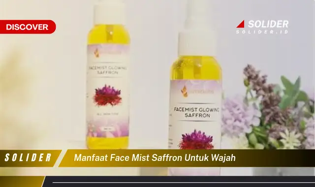 manfaat face mist saffron untuk wajah