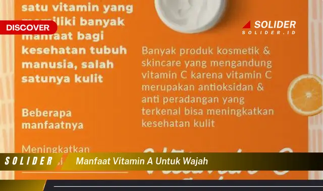 manfaat vitamin a untuk wajah