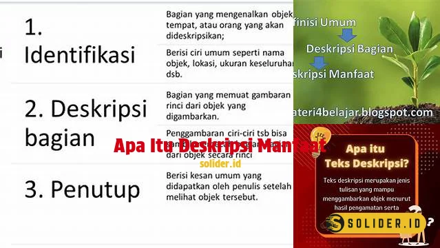 apa itu deskripsi manfaat